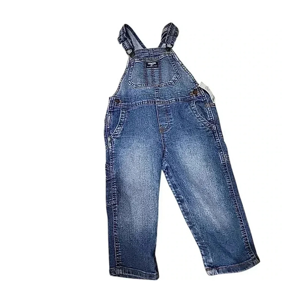 OshKosh 24 Month unisex denim overalls.  Brand new - Picture 1 of 4